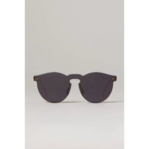 Illesteva Black Round Rimless Sunglasses